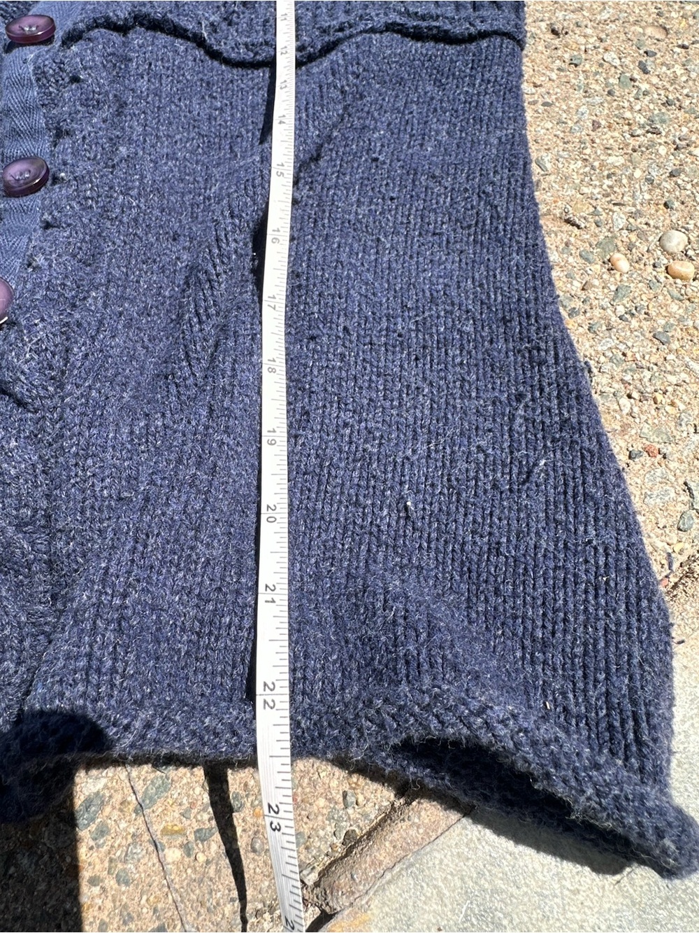 ✨Y2k Navy Cable-Knit Button Cardigan - Picture 7 of 7